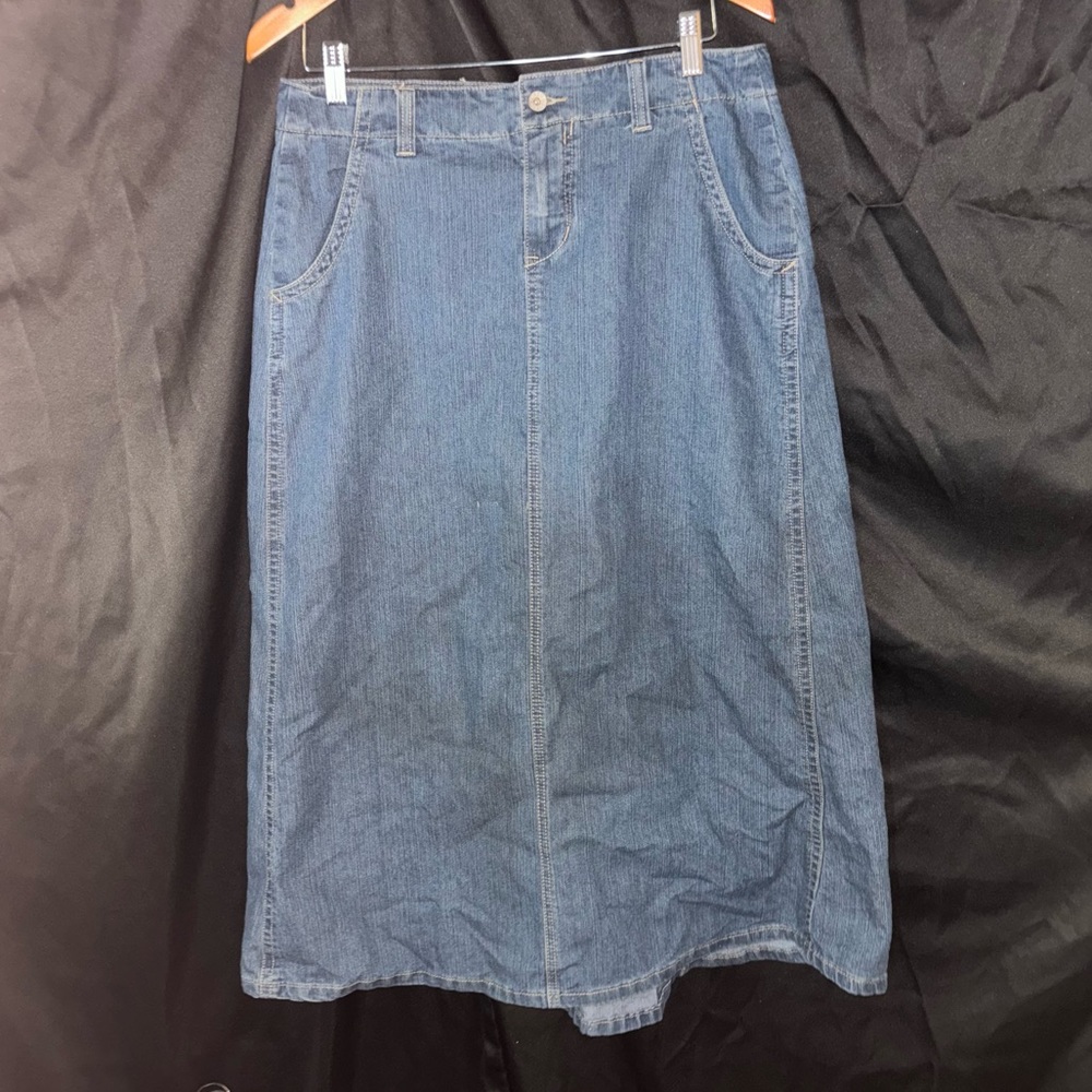 Y2K Cato Long Denim Jean Skirt Pockets
